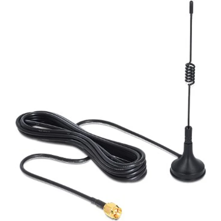 Delock 88877 ISM SMA Omni Star Antenne mit Standfuß 433 MHz, 3 dBi schwarz – Bild 1