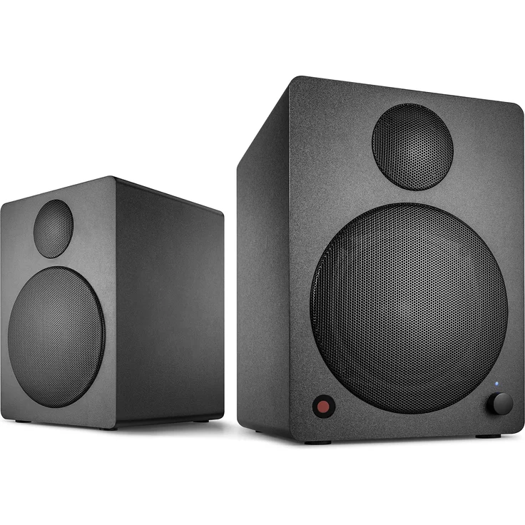 wavemaster CUBE NEO black - Regallautsprecher-System (50 Watt) mit Bluetooth-Streaming, Digitalanschluss und IR-Fernbedienung, Aktiv-Boxen, Nutzung für TV-Tablet-Smartphone, schwarz (66380) Regallautsprecher - 50 Watt - schwarz – Bild 1