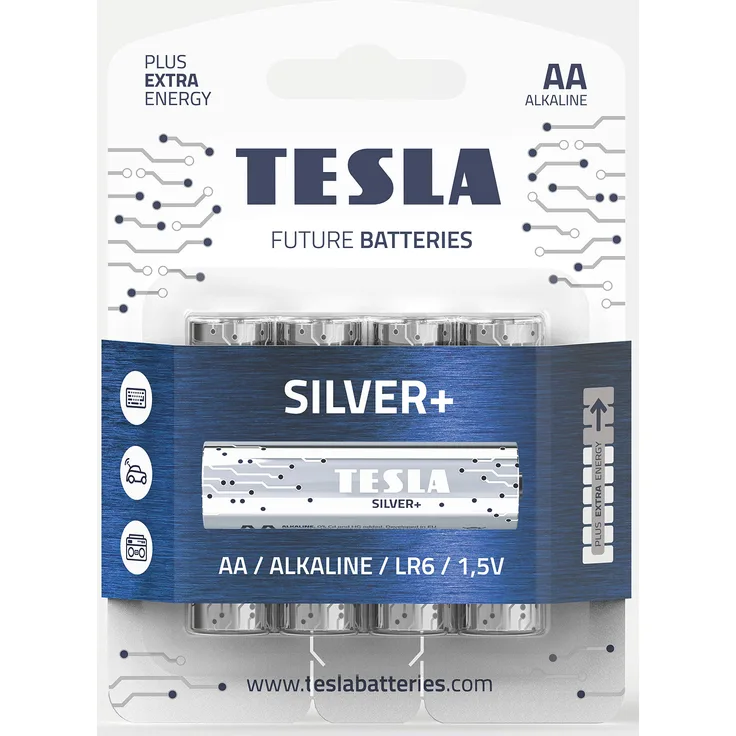 Silver Alkalische Batterie AA (LR06, Bleistiftbatterie, Blister) 4 Stck
