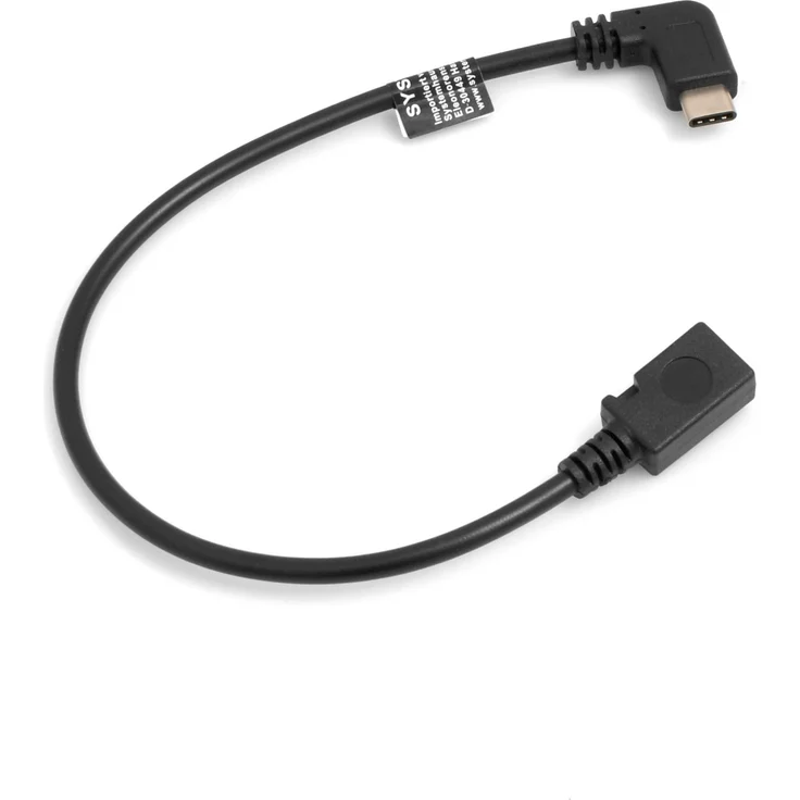 SYSTEM-S USB 3.1 Typ C Kabel Stecker 90° Grad gewinkelt zu Micro USB 2.0 Buchse Datenkabel Ladekabel Adapter Verlängerung (ca. 27 cm) – Bild 1
