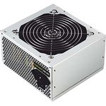 TooQ TQEP-500SSE - 500 W Ecopower II Netzteil mit aktivem PFC, geräuschloser 120mm Lüfter mit automatischer Drehzahlregelung (ATX 12V V1.3, -, Farbe Silber)