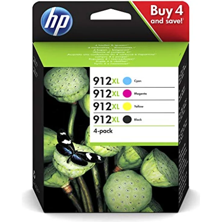 HP 912XL High Yield C/M/Y/K Ink 4-Pack (3YP34AE#301) – Bild 1