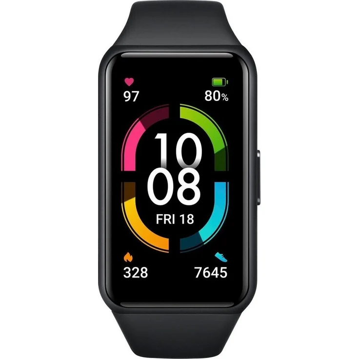 Honor Band 6 Fitness-Tracker Unisex, Einheitsgröße, Silikonarmband, Meteorite Black – Bild 3