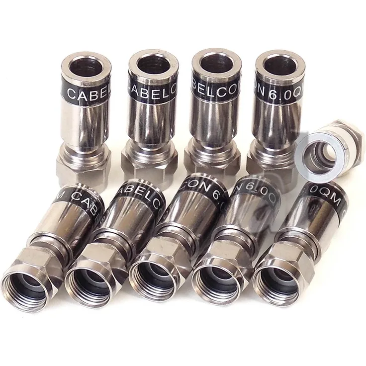 10 Stück Cabelcon F-59 CX3 6.0 QM Quick Mount Stecker für RG59 (6 mm) Kabel wasserdicht