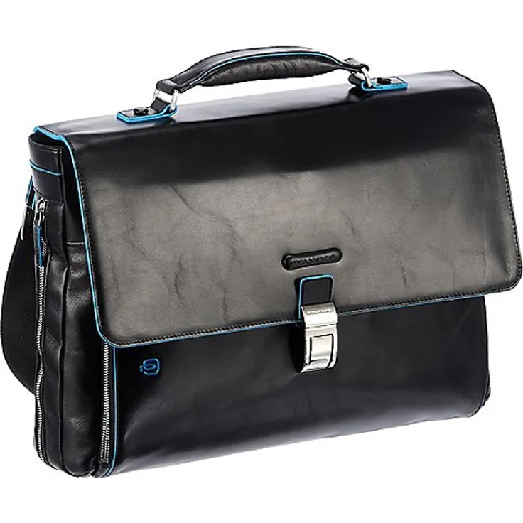 Piquadro Blue Square Aktenmappe mit Laptopfach 41 cm - schwarz