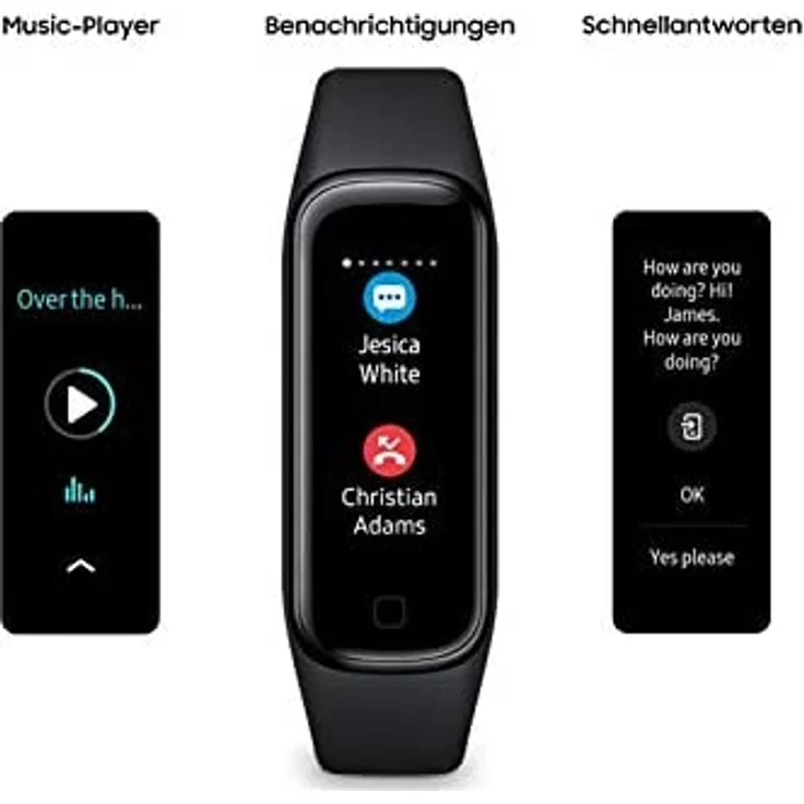 Samsung Galaxy Fit 2 Fitness-Tracker Unisex, Einheitsgröße, Silikonarmband, Schwarz – Bild 3