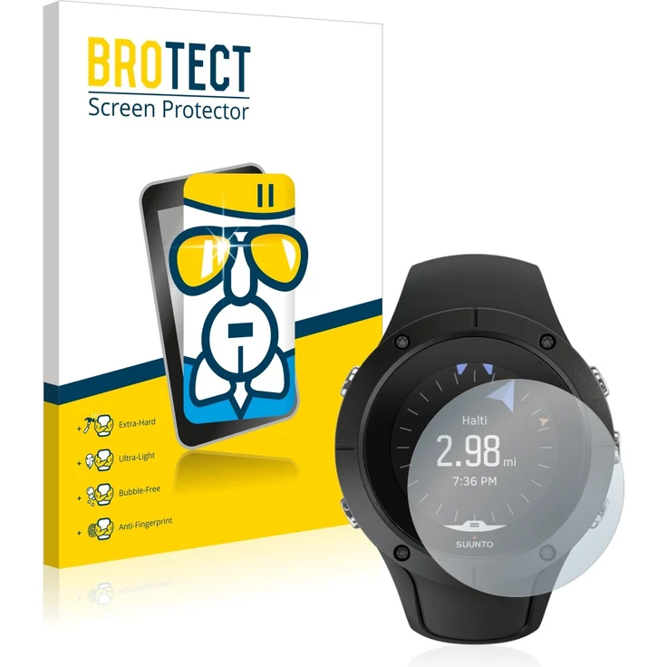 BROTECT AirGlass Flexible Glasfolie für Suunto Spartan Trainer Panzerglasfolie Schutzfolie Glas Folie – Klar, Extrahart