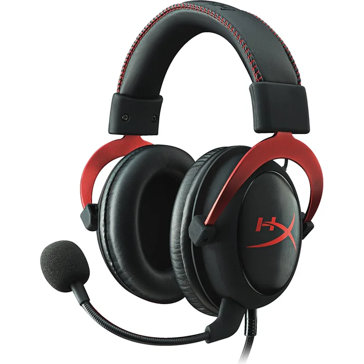 Kingston HyperX Cloud II Schwarz/Rot, Klinke, USB - Gaming Kopfhörer für PC, PS4, Mac (KHX-HSCP-RD)