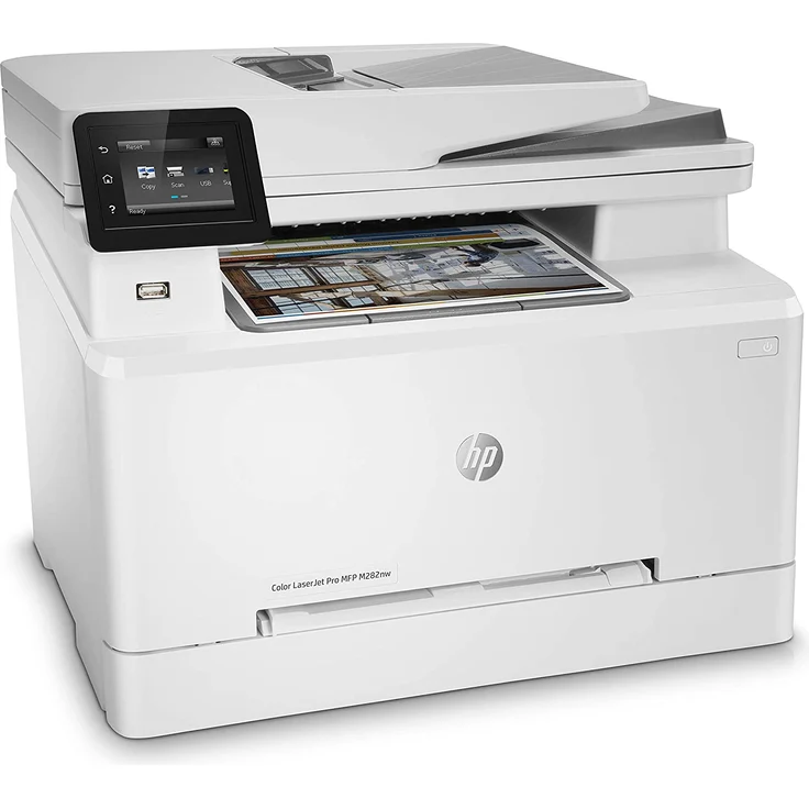 HP Color LaserJet Pro MFP M282nw (3-in-1) Multifunktionsdrucker - (Laser) Farbe, Druckgeschwindigkeit: 18 s/w, 11 Farbe, Auflösung: 600 x 600, USB, LAN, WLAN, AirPrint, Cloud Print (7KW72A) – Bild 2