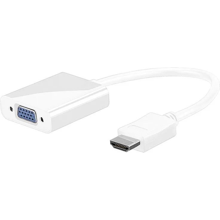 Goobay 51758 HDMI-VGA Adapter, Vernickelt - HDMI-Stecker (Typ A) > VGA-Buchse (15-polig)