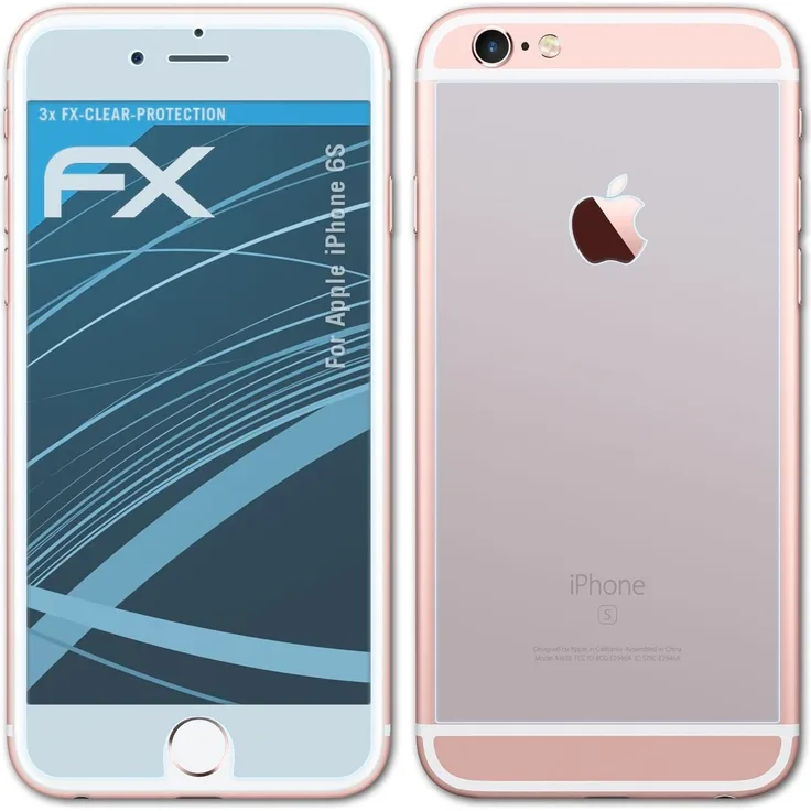iPhone 6S Schutzfolie - 3er Set atFoliX FX-Clear kristallklare Folie Displayschutzfolie
