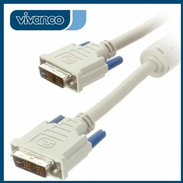 Vivanco DVI-D single link Anschlusskabel DVI-D Stecker <-> DVI-D Stecker 1.8 m