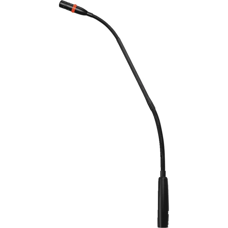 JTS GM-5212L Elektret Schwanenhals-Mikrofon mit LED und Superniere-Charakteristik, Konferenz-Mikro für Durchsagen, Vorträge und andere Sprach-Übertragungen, in Schwarz