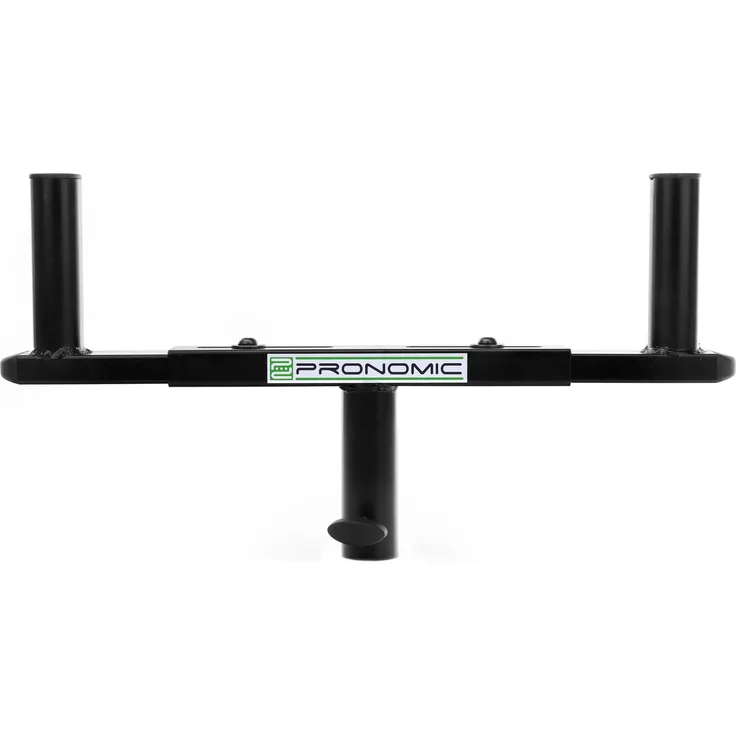 Pronomic BAT-02 Boxen Stativ Adapter Gabel Ständer (2x 20kg belastbar, 35mm Flansch, stufenlos ausziehbar von 32 cm bis 49 cm, Stahl) schwarz