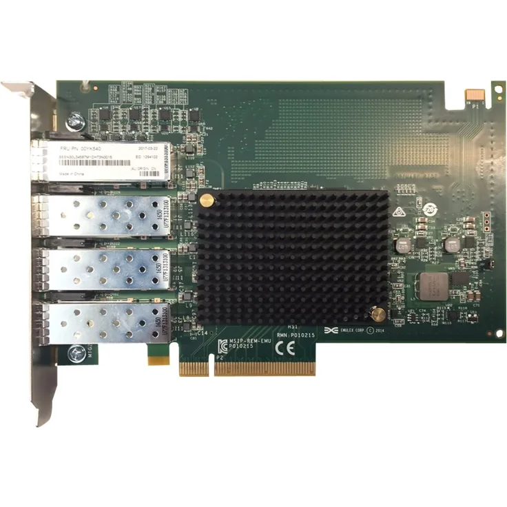 Lenovo ThinkSystem Emulex OCe14104B-NX - Netzwerkadapter - PCIe 3.0 - 10 Gigabit SFP+ x 4 - für ThinkSystem SD530 SR250 SR530 SR550 SR570 SR590 SR650 SR850 SR860 SR950 ST550