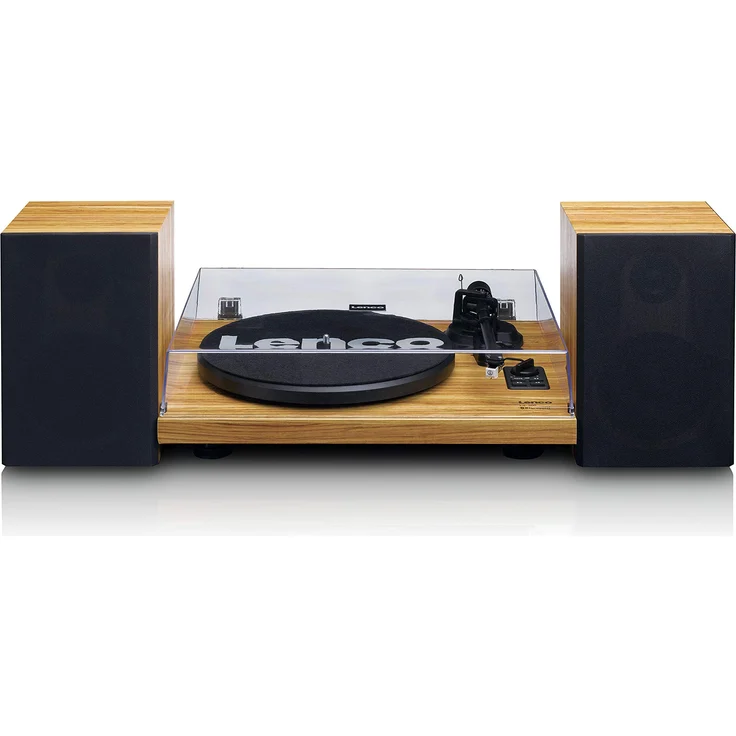 Lenco LS-500 - Hi-Fi Plattenspieler mit Bluetooth - Mit externen Lautsprechern 2 x 30 W RMS - Riemenantrieb - Auto-Stopp - Vorverstärker - MDF-Gehäuse - Eiche – Bild 1
