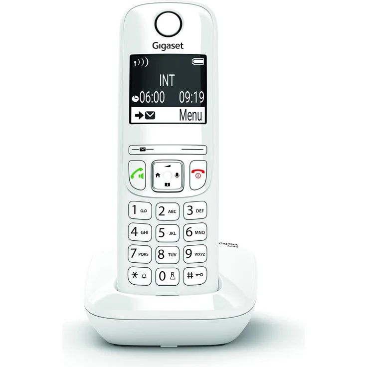 Gigaset AS690 - Schnurlostelefon ohne Anrufbeantworter - DECT-Telefon mit Freisprechfunktion, großes Display, große Tasten - Festnetztelefon, weiß - Preisvergleich – Bild 1