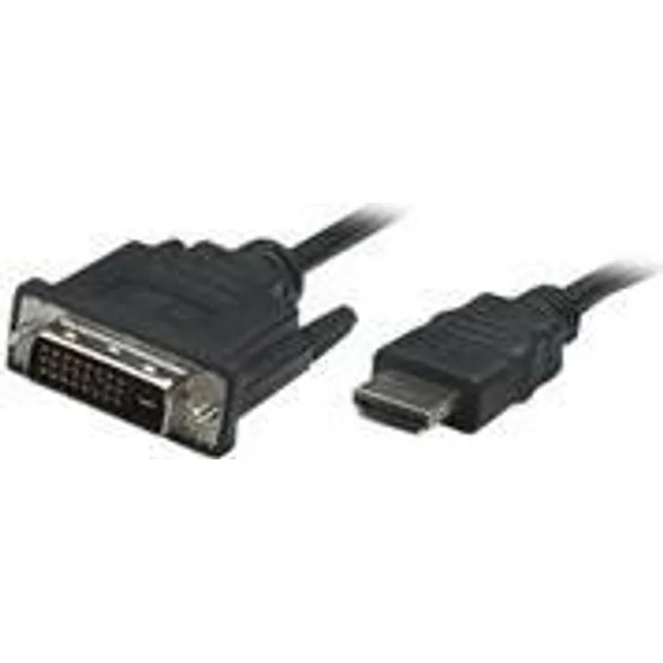 Manhattan - Videokabel - HDMI / DVI - HDMI (M) bis DVI-D (M) - 1,0m - abgeschirmt - Schwarz - geschirmt, geformt (322782)