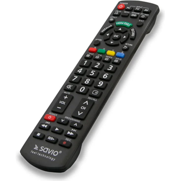Savio RC-06 - TV - IR Wireless - Drucktasten - Schwarz