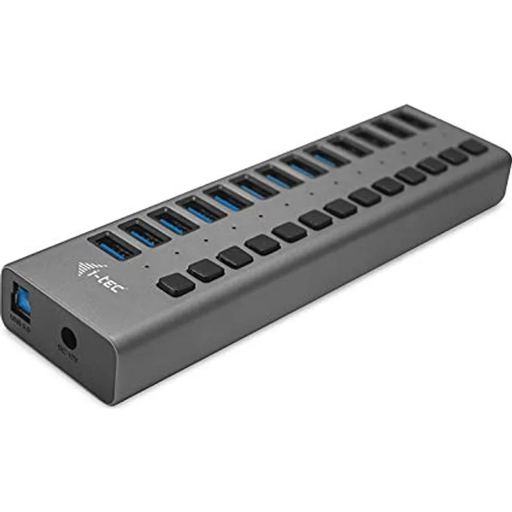 i-tec USB 3.0 Charging HUB 13 Port + Power Adapter 60 W - Ladegeräte für Mobiltelefone (innen, Netz, grau)