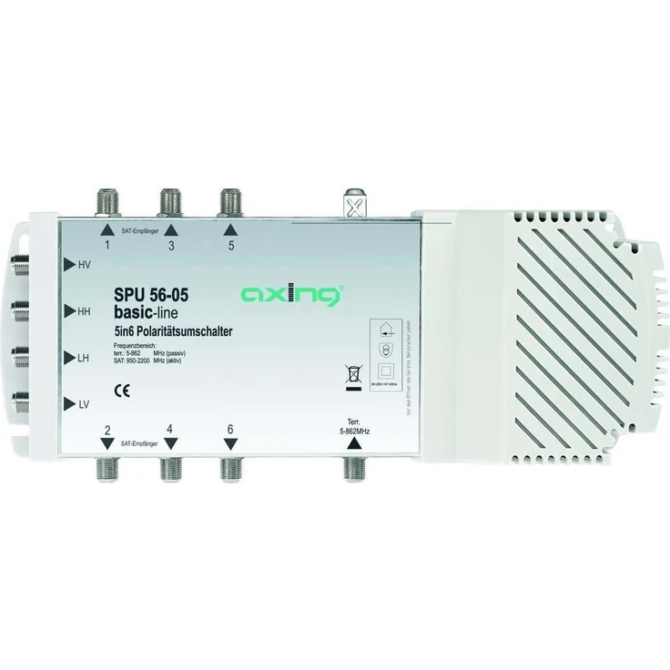 Axing SPU 56-05 Multischalter 5 in 6, SAT aktiv, Quad-tauglich (Schaltnetzteil) – Bild 1