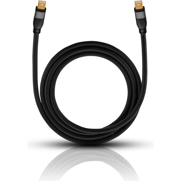 Oehlbach Impact Plus M2 Minidisplayport-Kabel (3-fach Schirmung, 5K, UltraHD, HDCP-DPCP) schwarz 1m