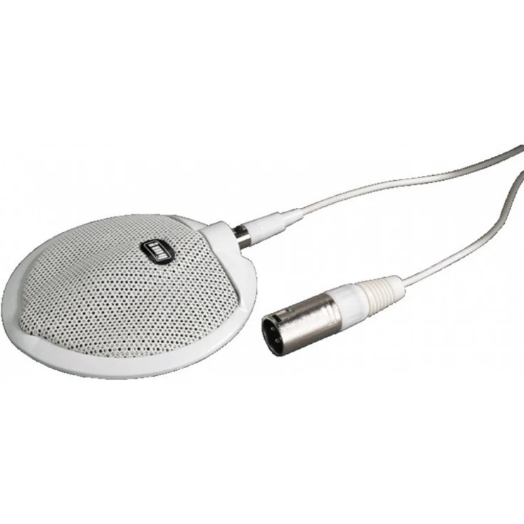 MONACOR ECM-302B-WS Grenzflächenmikrofon, 6-m-Anschlusskabel, weiß – Bild 1