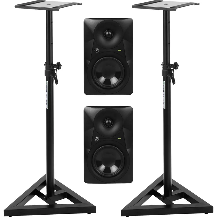 Mackie MR524 Lautsprecher mit Stativ Set