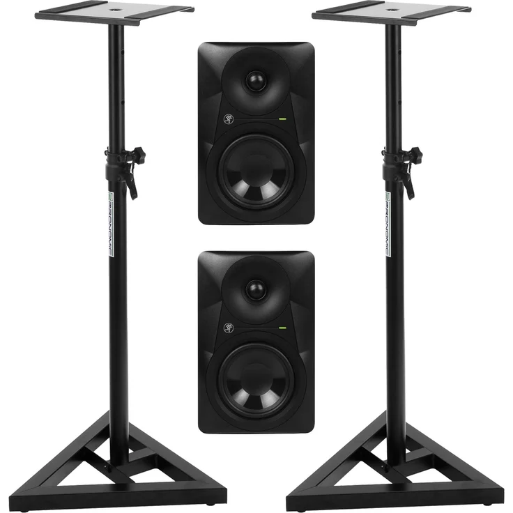 Mackie MR524 Lautsprecher mit Stativ Set