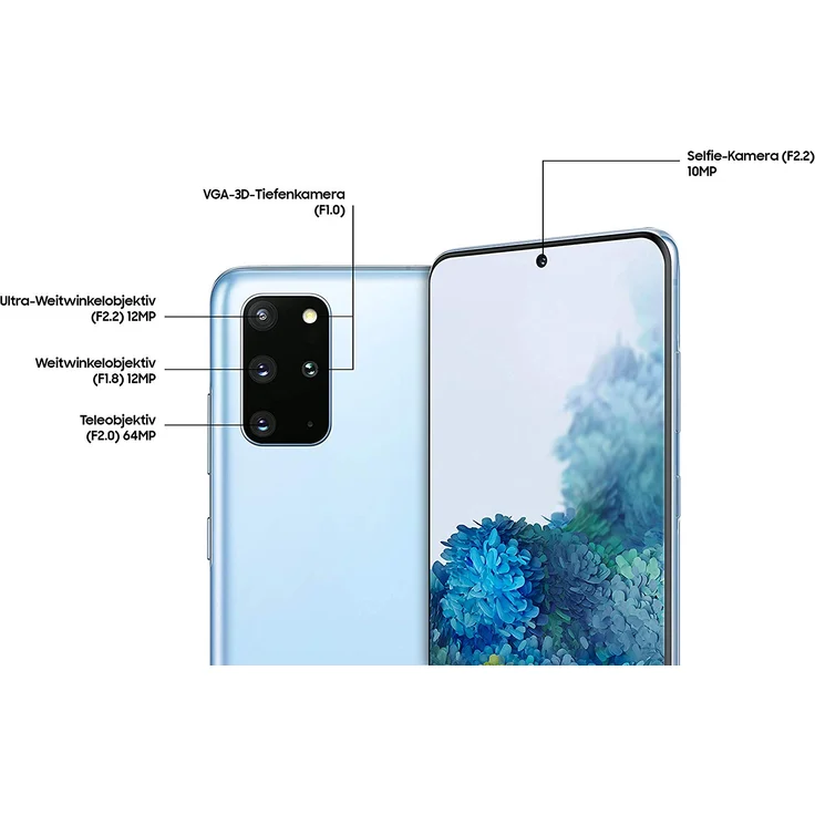 Samsung Galaxy S20+ Smartphone 16,95cm (6,7 Zoll) Dynamic AMOLED-Display, 128GB interner Speicher, 8GB RAM, Hybrid-SIM, Android, Cloud Blue – Bild 5