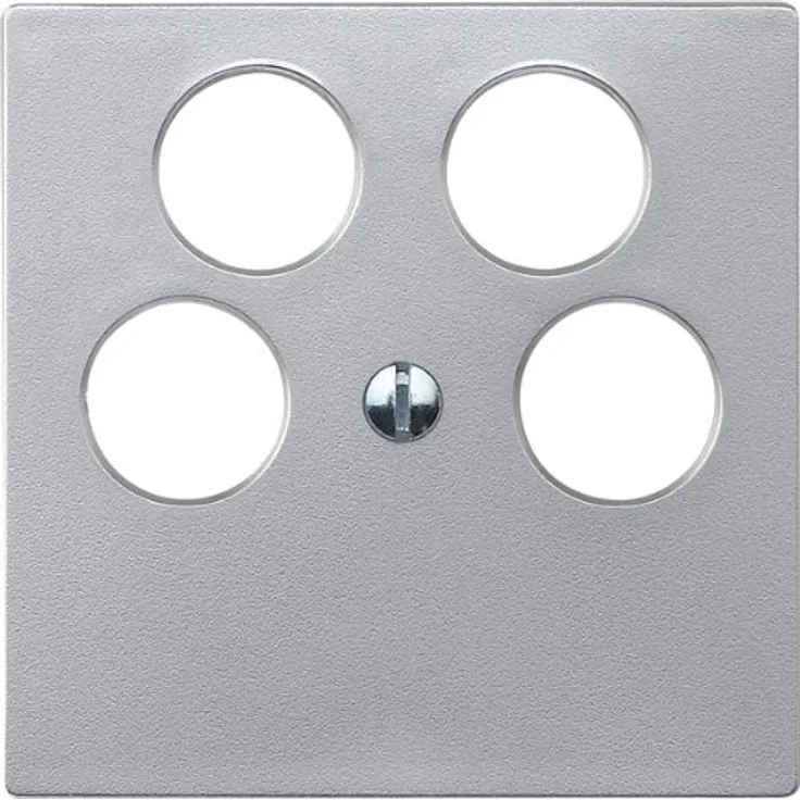 Merten 295360 Zentralplatte für Ankaro 4fach-Antennensteckdosen, aluminium, System M
