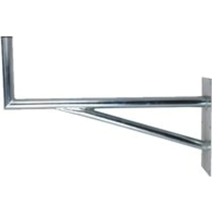X 60cm Wandhalter Stahl verzinkt SAT-Halterung mit Stützelement Auslegerlänge 600mm Auslegerhöhe 300mm Grundplatte 400x200mm Wandhalterung Wandabstand 60 cm Wand Montage