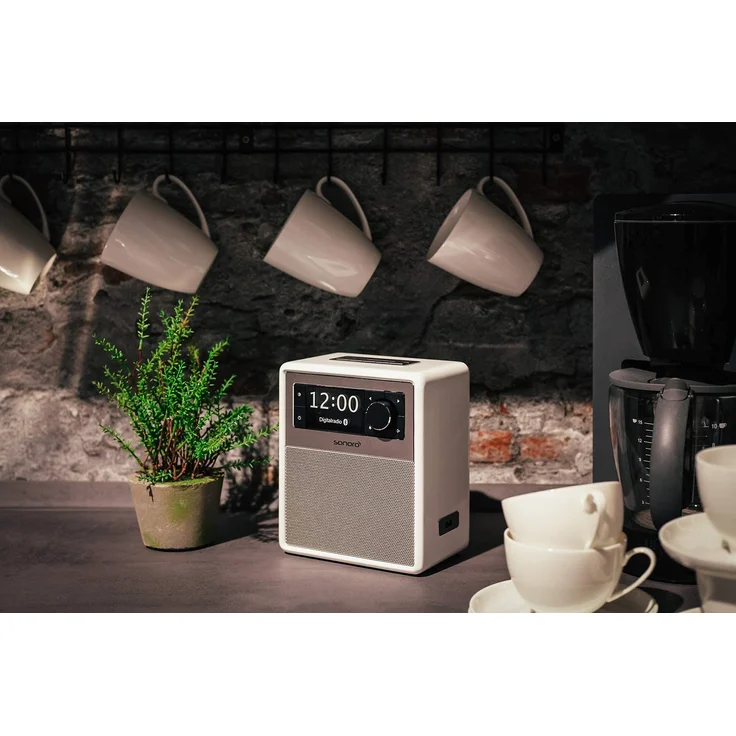 Sonoro EASY Tragbares Radio mit Bluetooth, Beleuchtung, LCD-Display, weiß – Bild 4
