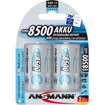 ANSMANN Akku D Mono 8500mAh 1,2V NiMH 2 Stück für Geräte mit hohem Stromverbrauch - Wiederaufladbare Batterien maxE - Akkus für Spielzeug, Taschenlampe, Radio, Modellbau uvm - Rechargeable Battery