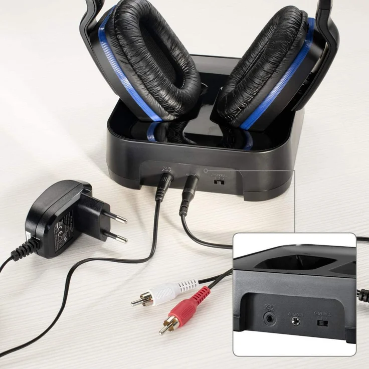 Thomson Funk Kopfhörer mit Ladestation Over-Ear-Kopfhörer, schwarz – Bild 6