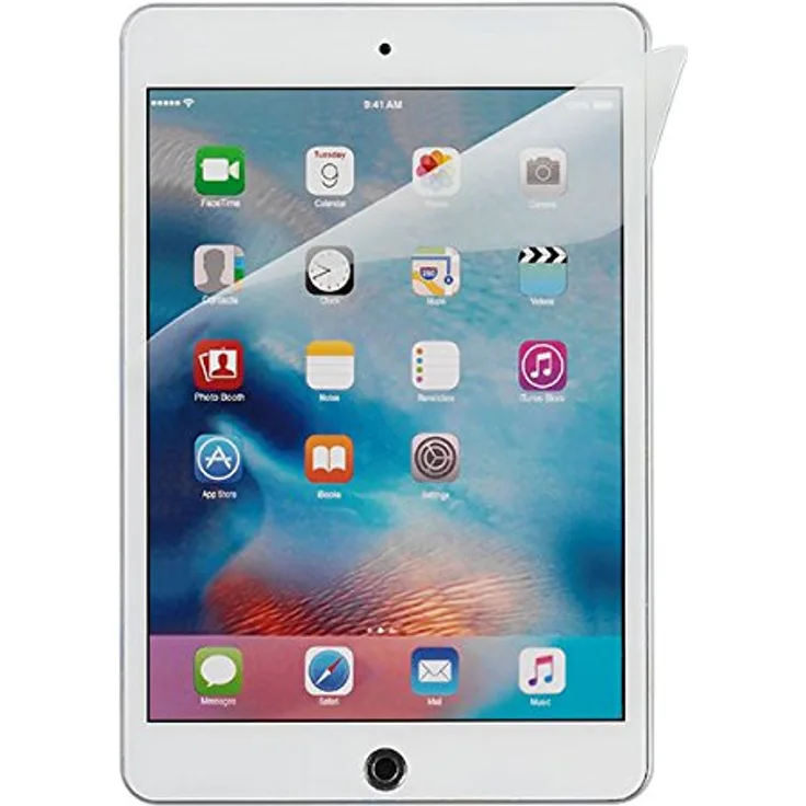 Vivanco T-PR FO IPM4 Spezifische Displayschutzfolie (selbstklebend, inkl. Reinigungstuch, geeignet für iPad mini 4) transparent