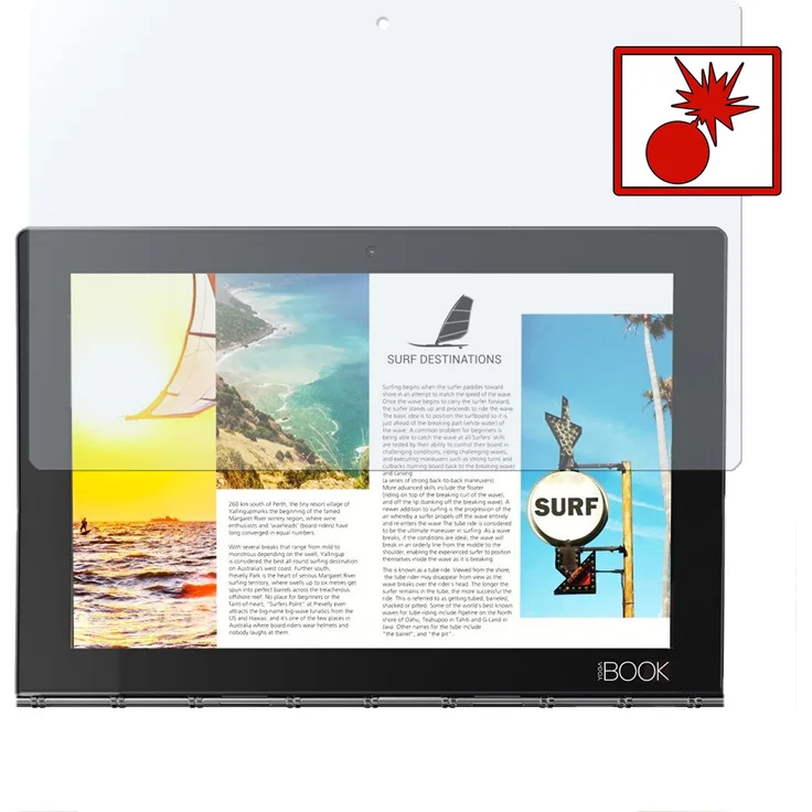 2x Slabo Panzerschutzfolie für Lenovo Yoga Book KLAR Shockproof