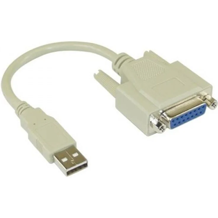 InLine 33101 USB Adapter Kabel, USB Stecker A auf 15pol Buchse – Bild 1