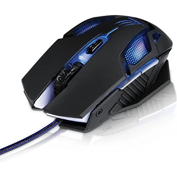 uRage Gaming Maus Reaper nxt. (USB 1,6 m, 1000 Hz, 4000 dpi, 7 LED-Farben, Gaming Mouse mit Longlife Omron Switches, 6 Präzisionstasten) schwarz
