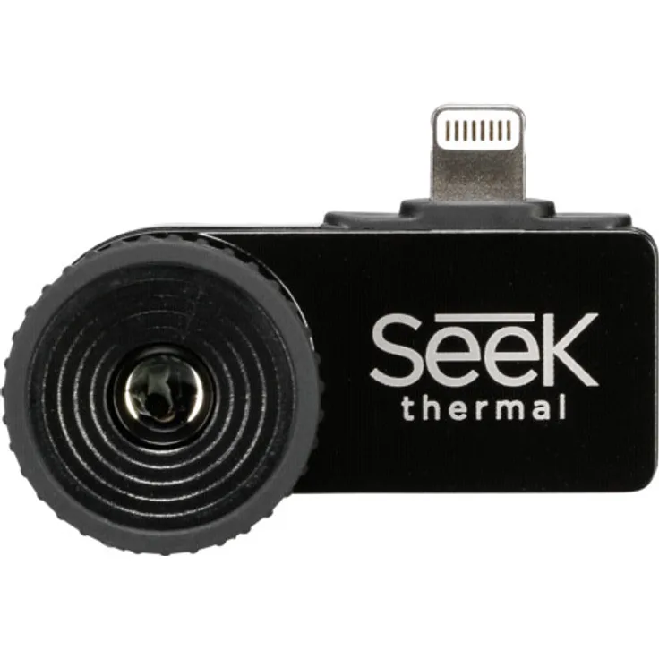 Seek Thermal Compact XR - Preiswerte Wärmebildkamera mit Erweiterter Sichtweite, Lightning Anschluss und Wasserdichtem Schutzgehäuse Kompatibel mit Apple iOS Smartphones - Schwarz