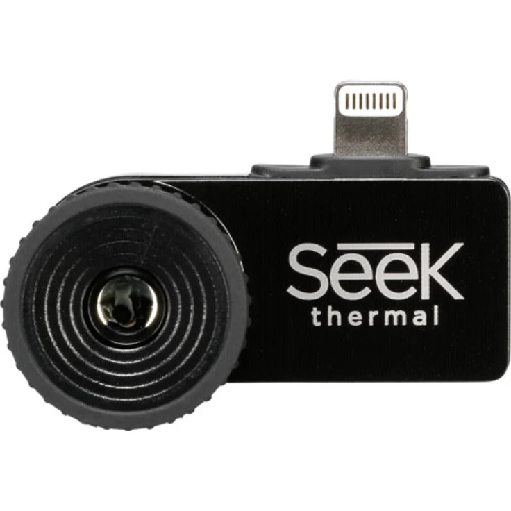Seek Thermal Compact XR - Preiswerte Wärmebildkamera mit Erweiterter Sichtweite, Lightning Anschluss und Wasserdichtem Schutzgehäuse Kompatibel mit Apple iOS Smartphones - Schwarz – Bild 1