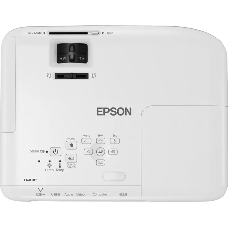 Epson EB-W06 Business-Beamer, LCD, WXGA (1280 x 800), Kontrast 16000:1, 3700 ANSI-Lumen, Bildverhältnis 16:10, weiß – Bild 2
