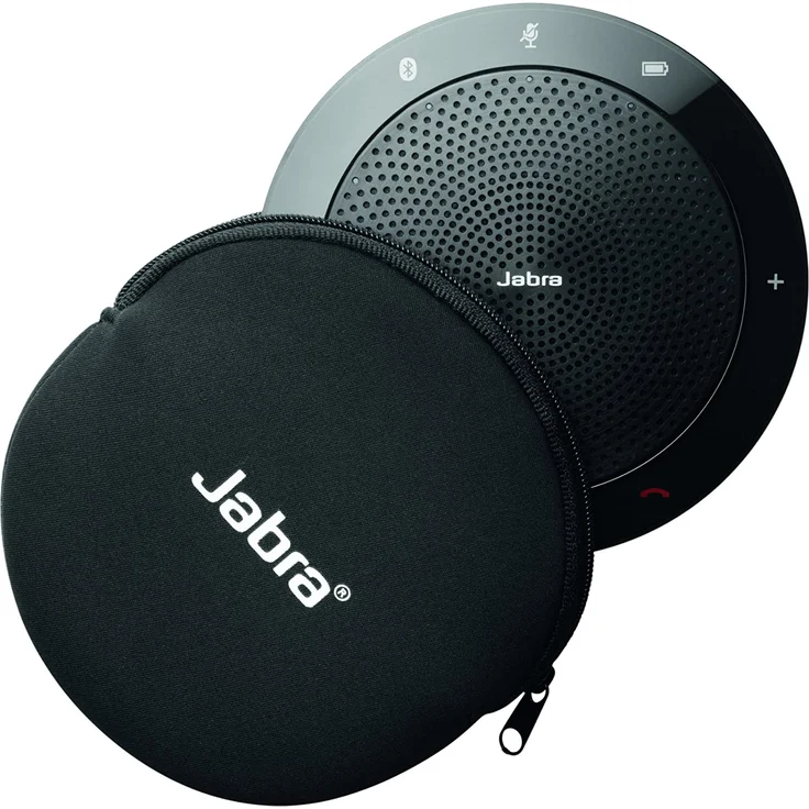 Jabra Speak 510+ MS Konferenzlautsprecher, Microsoft zertifizierter tragbarer Lautsprecher mit Bluetooth Adapter und USB-Anschluss, geeignet für Laptop, Smartphone und Tablet, Konferenzmikrofon, schwarz – Bild 4