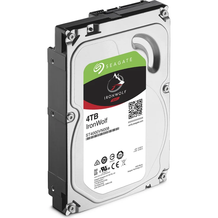 Seagate IronWolf ST4000VN008 - Festplatte - 4 TB - intern - 3.5 Zoll (8.9 cm) - SATA 6Gb/s - 5900 rpm - Puffer: 64 MB (ST4000VN008) – Bild 1