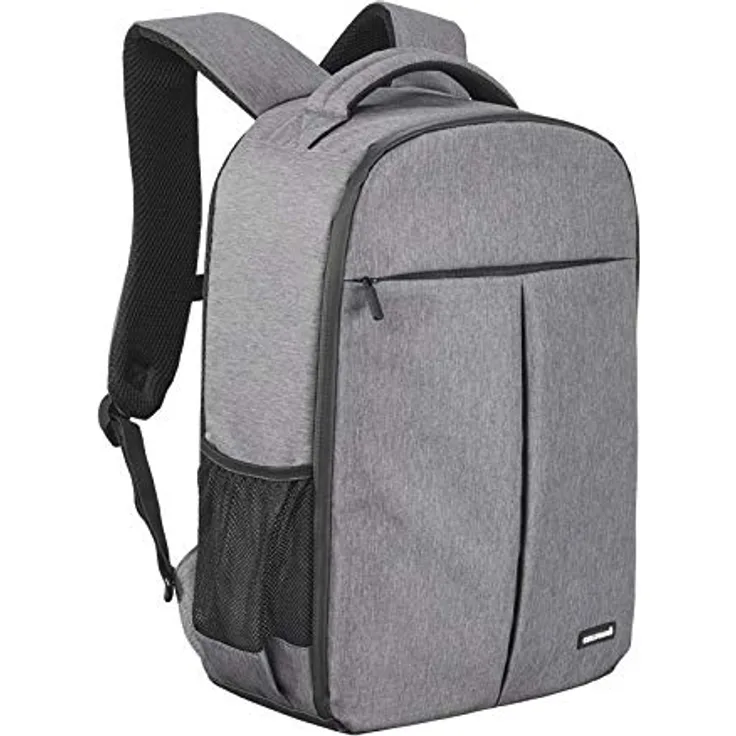 Cullmann MALAGA BackPack 550+ Fotorucksack für DSLR Ausrüstung mit Tabletfach A4 Fronttasche wasserabweisend Rip-Stop Polyester PU-Beschichtung Inneneinteiler Zubehörfächer Grau