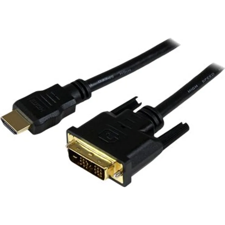 StarTech.com HDMI-auf-DVI-D-Kabel - Stecker/Stecker - Videokabel - HDMI / DVI - 28 AWG - HDMI, 19-polig (M) - DVI-D (M) - 1,5m - abgeschirmt - Schwarz (HDDVIMM150CM)