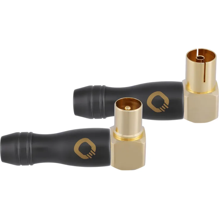 OEHLBACH Transmission Shift Serie Antennenstecker Männlich/Weiblich gewinkelt (2 Stück)