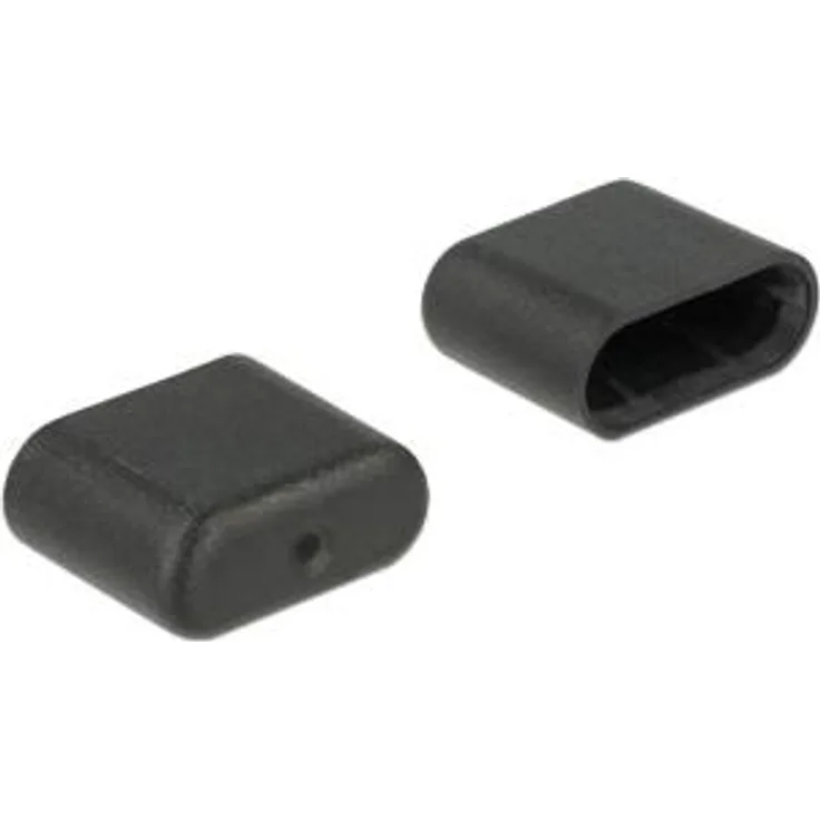 DeLOCK Dust Cover for USB Type-C Male - Schutzumschlag - Schwarz (Packung mit 10)