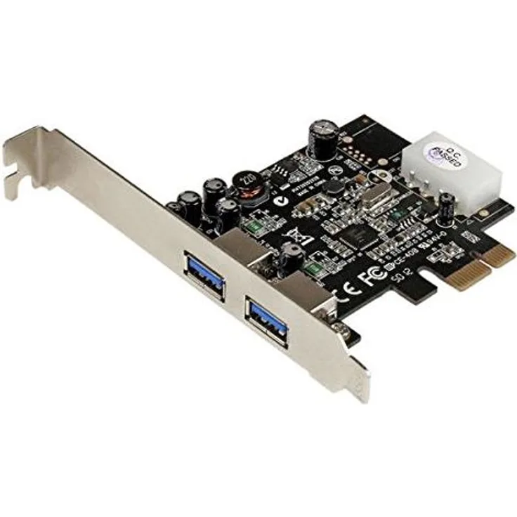 StarTech.com 2 Port USB3.0 PCI Express Schnittstellenkarte mit UASP und 4 Pin LP4 Molex - USB-Adapter - PCIe - USB3.0 x 2 - für P/N: USB3S2ESATA3 (PEXUSB3S25)