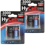 HyCell wiederaufladbar Akku Batterie Baby C Typ 3000mAh NiMH ohne Memory-Effekt 4er Pack Photo Fotoakku Digitalkamera Spielzeug-Akku
